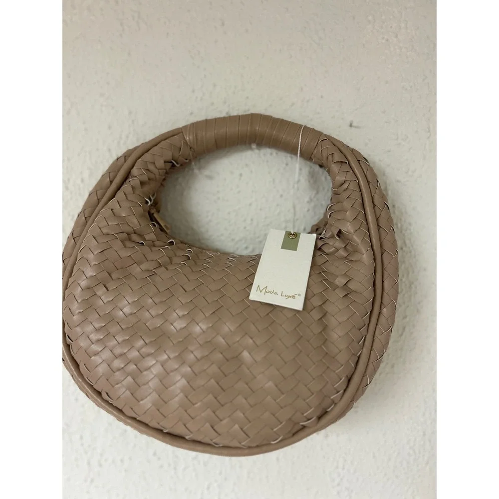 Moda Luxe Cassidy Woven Hobo Bag Natural Tan 29882ML New